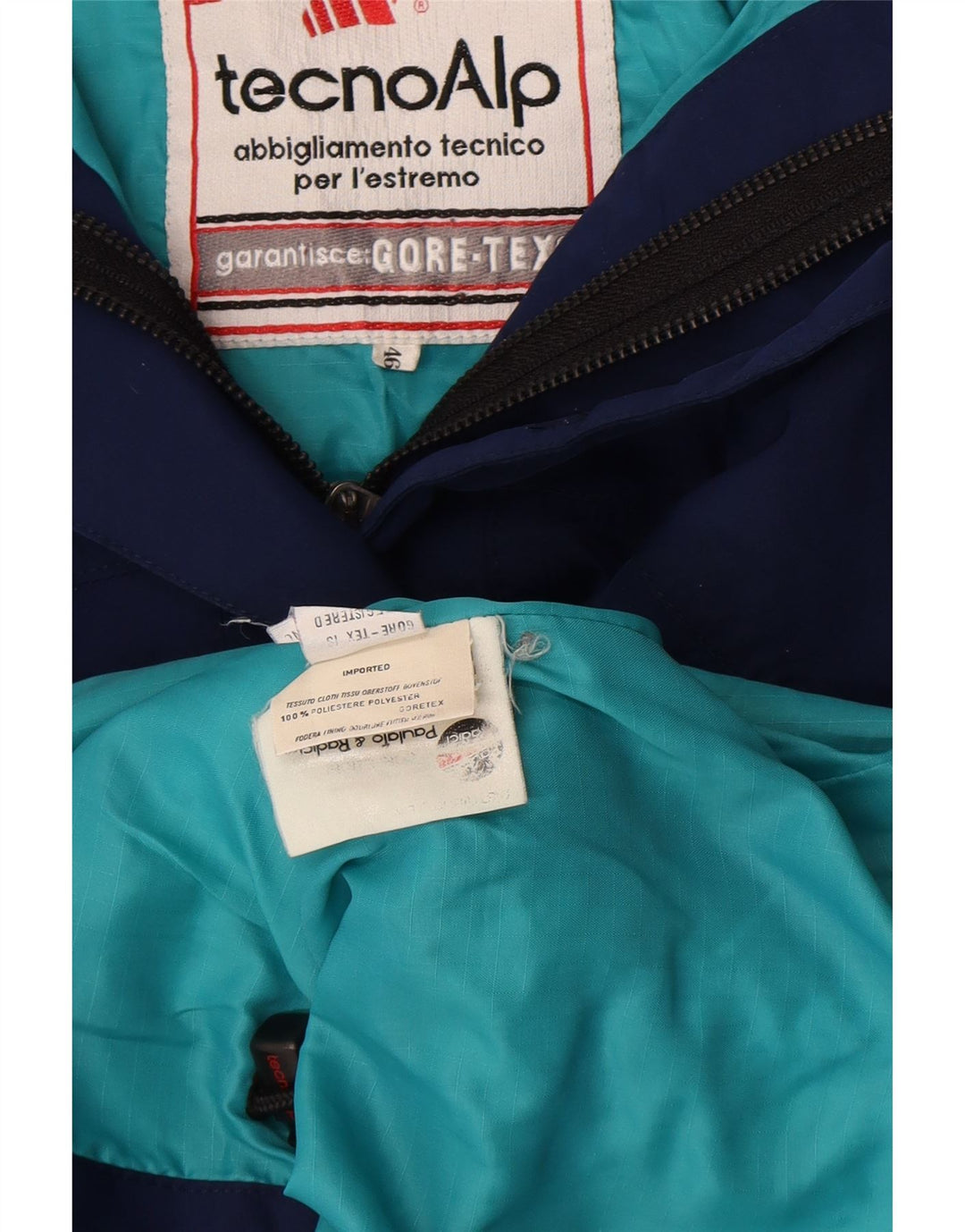 TECNOALP Veste de ski surdimensionnée à capuche pour femme EU 46 XL Bleu Polyester