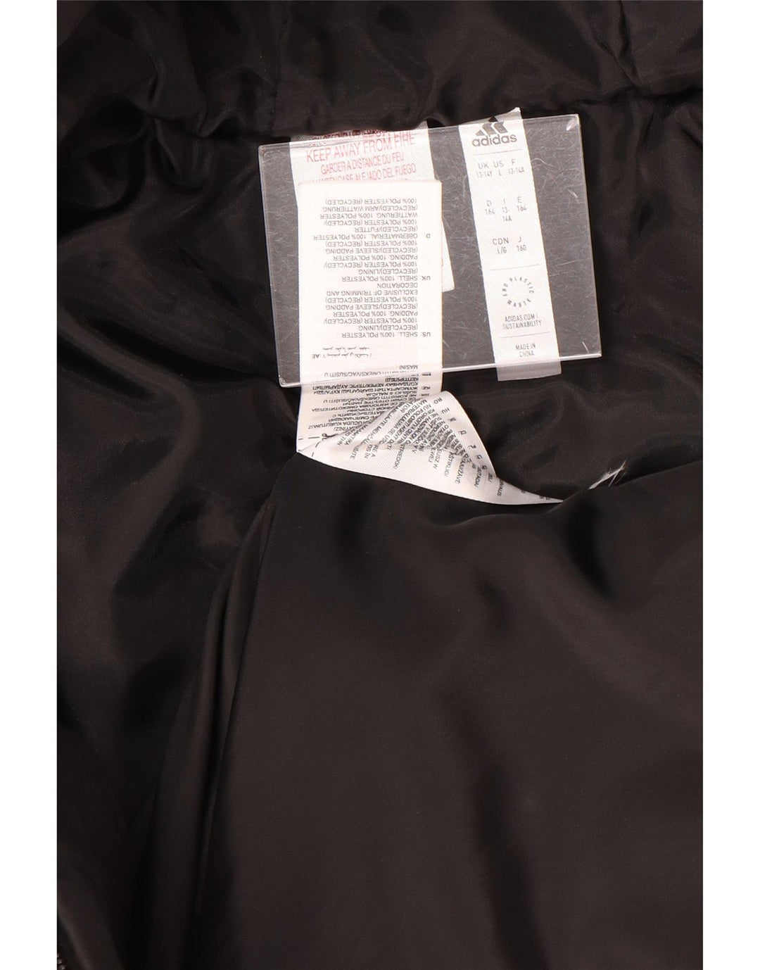 Veste matelassée à capuche Adidas Garçon 13-14 ans Noir Polyester