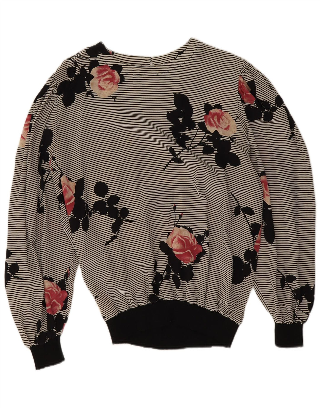 Biffi Chemisier à manches longues pour femme UK 46 Grande soie florale grise