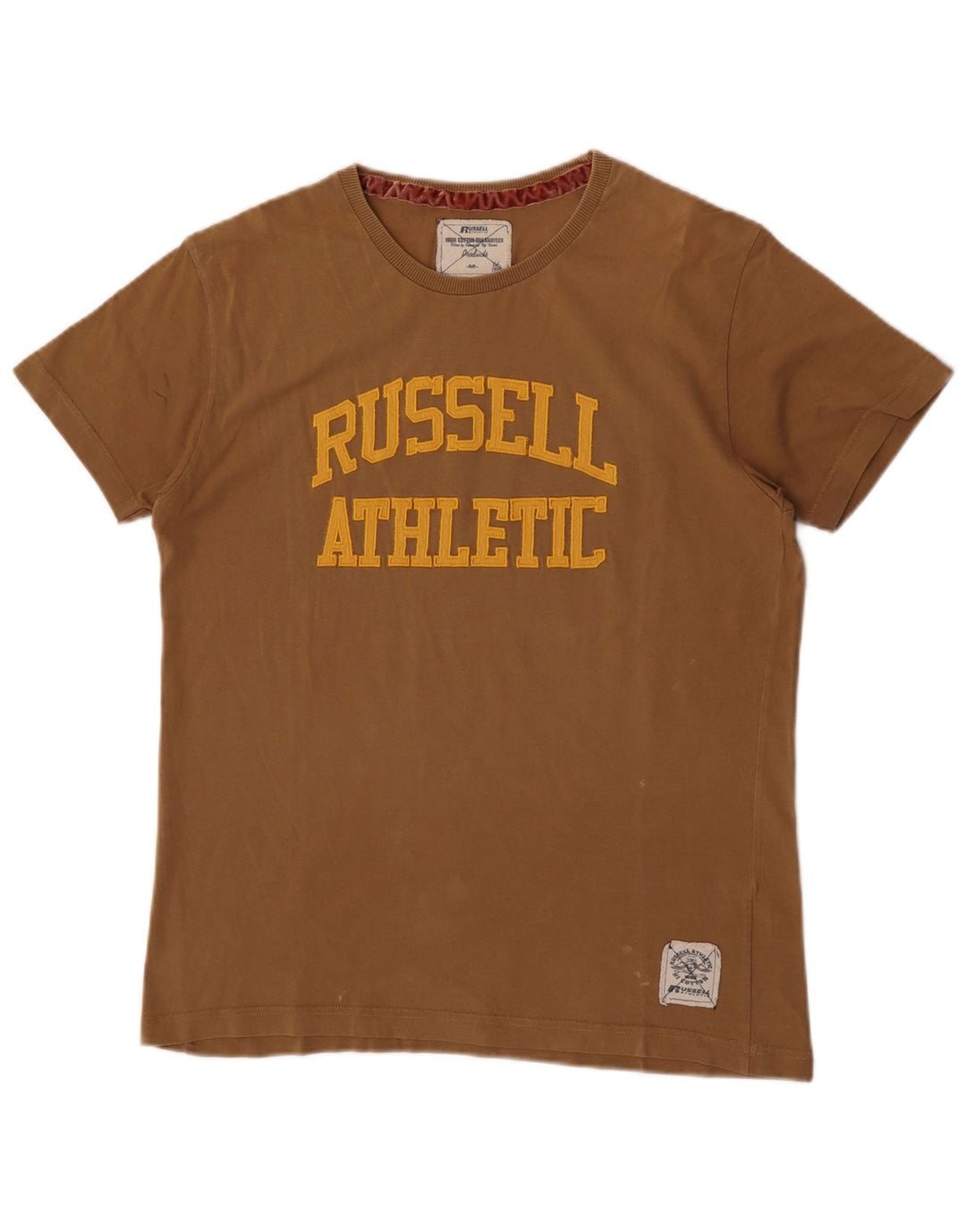 Russell Athletic T-shirt graphique pour homme en coton kaki moyen