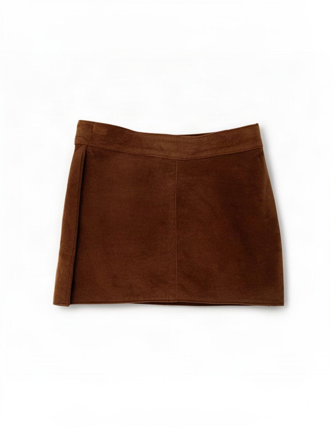 Zara Femme Mini Jupe En Daim IT 44 Medium W25 Marron