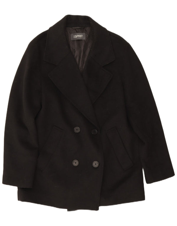 Esprit Veste blazer croisée pour femme UK 16 Large Noir