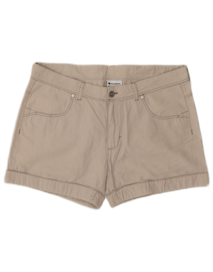 Champion Short décontracté pour femme Medium W30 Beige pied-de-poule