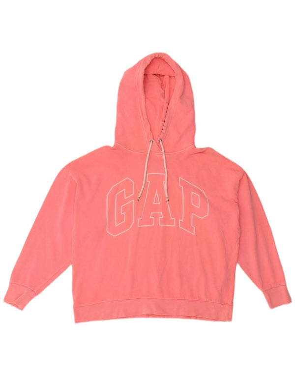 Gap Pull à capuche surdimensionné graphique pour femme UK 16 Grand coton rose