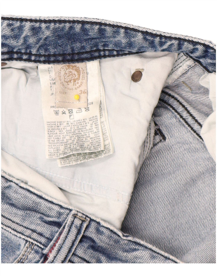 Diesel Jean droit vieilli W36 L34 en coton bleu pour homme