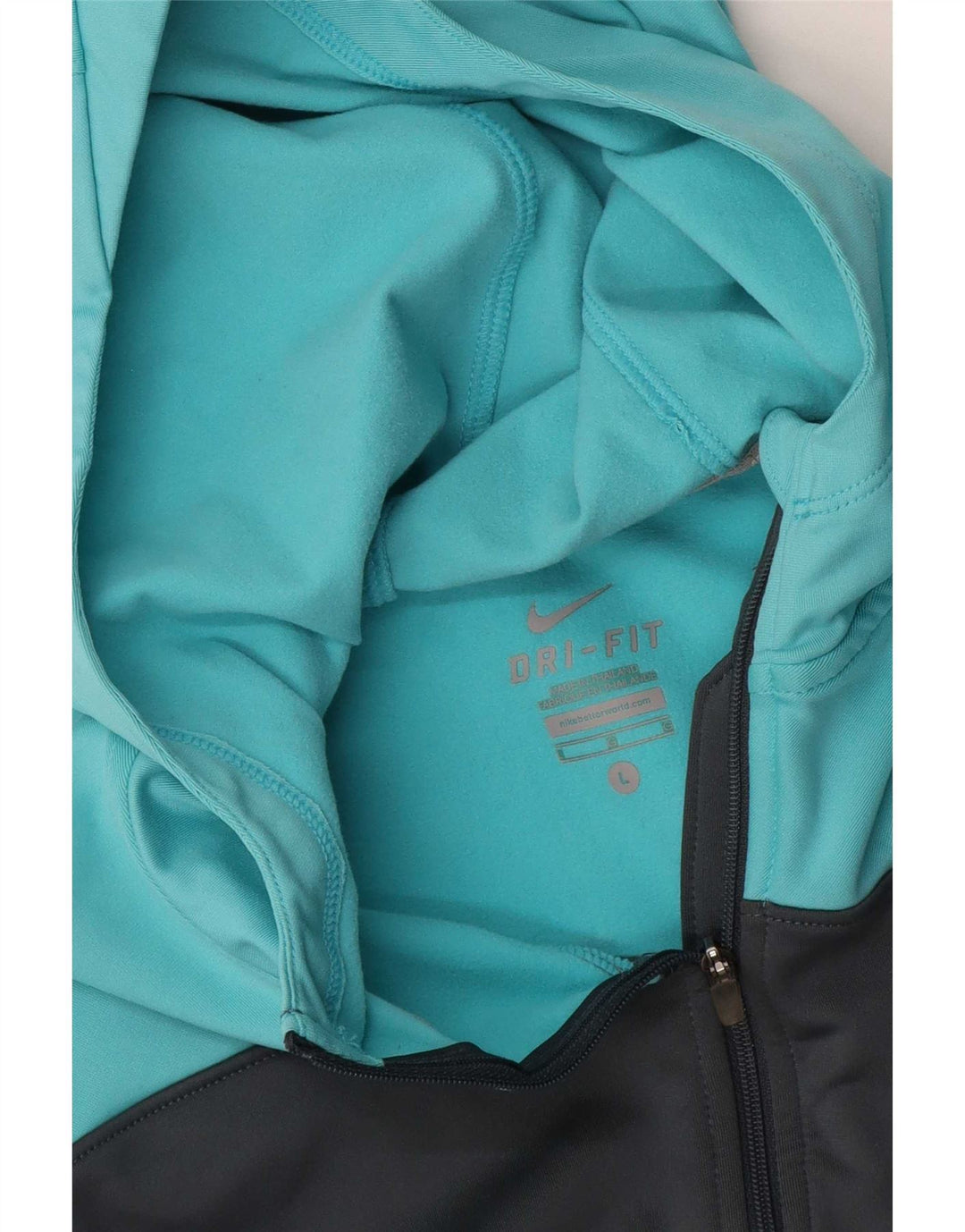 Nike Haut de survêtement à capuche Dri Fit pour femme UK 16 Large Bleu