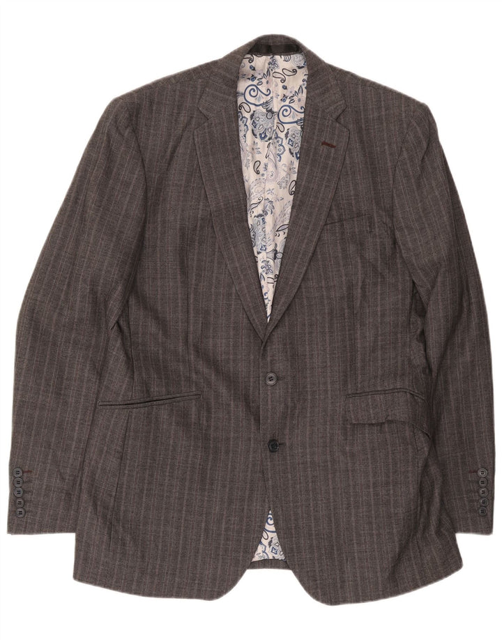 Marks & Spencer Veste blazer autographe pour homme UK 42 Grand chevron gris