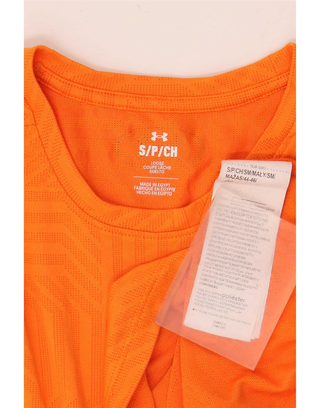 Under Armour T-Shirt Homme Petit Orange Géométrique Polyester