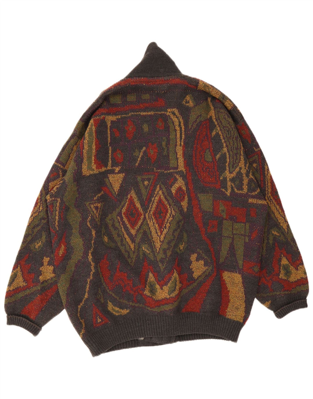 Frank Alexs Pull Cardigan Homme IT 56 2XL Multicolore Géométrique