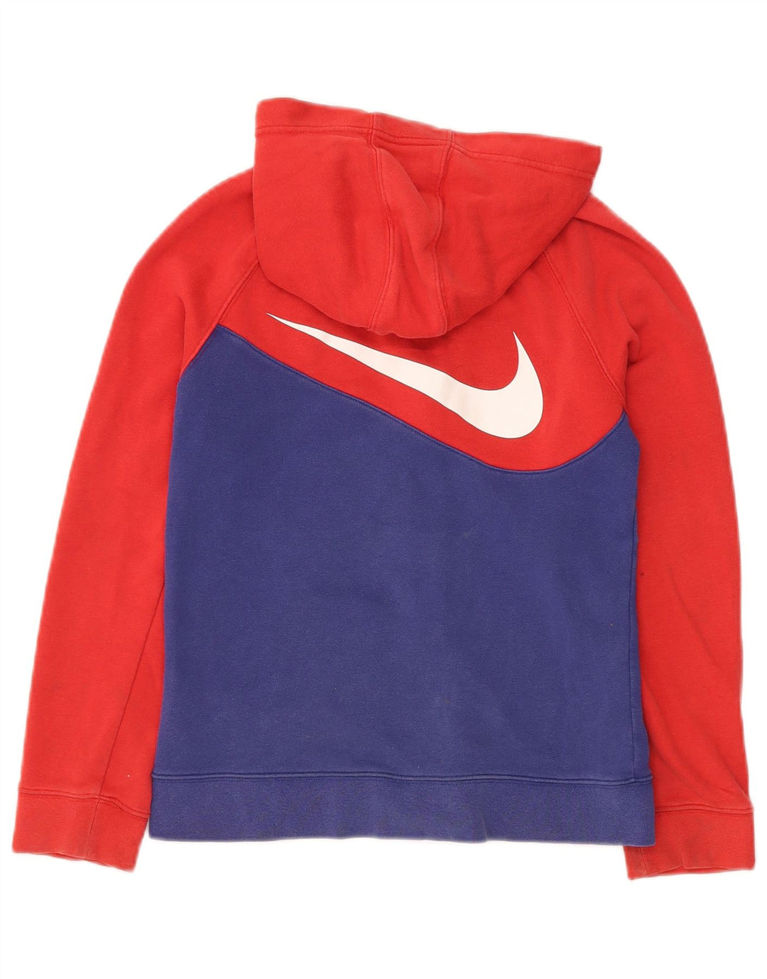 NIKE Pull à capuche zippé graphique pour garçon 12-13 ans Grand color block rouge