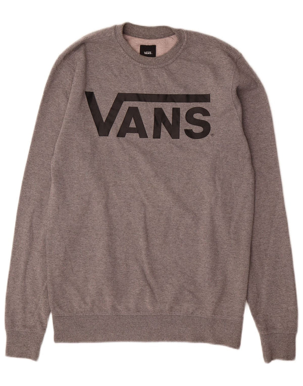 Vans Mens Graphic Sweatshirt Jumper XS Grey Cotton