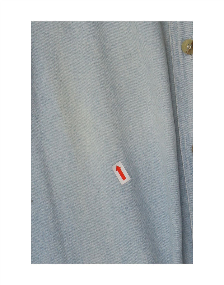 VINTAGE Mens Denim Shirt Large Blue Vintage Vintage and Second-Hand Vintage from Messina Hembry 