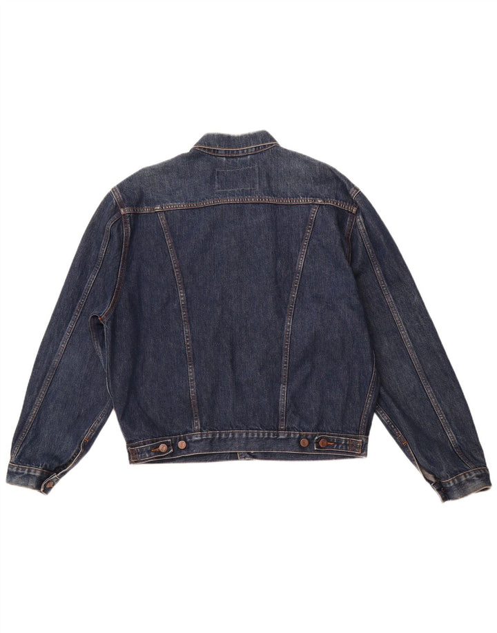 WRANGLER Veste en jean pour homme UK 40 Large Bleu Marine Coton