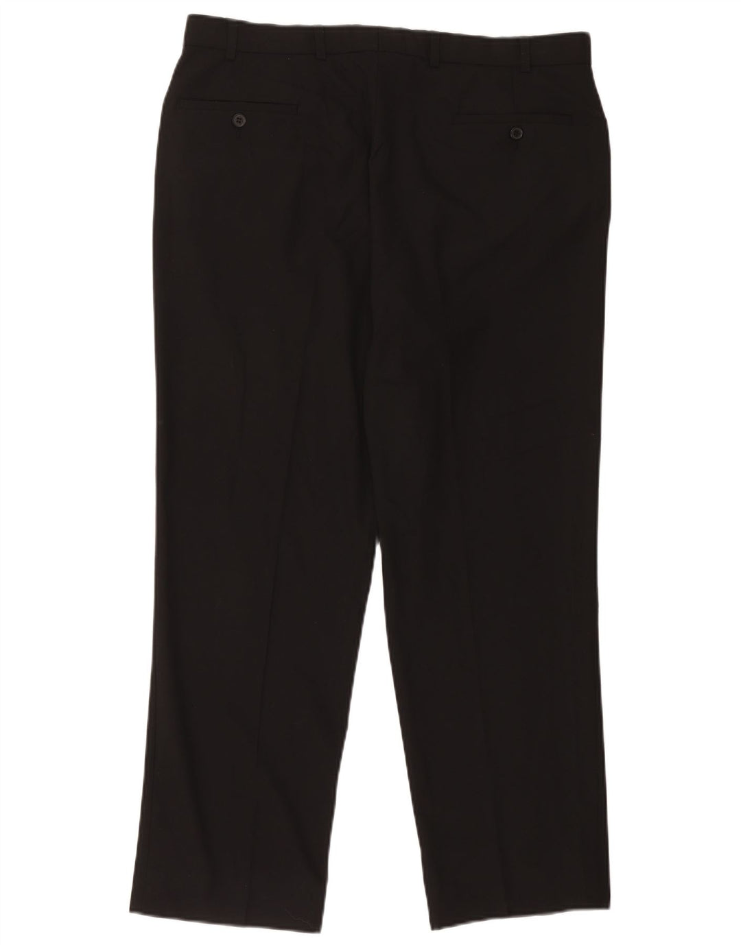 Marks & Spencer Pantalon décontracté droit pour homme W36 L29 Noir Polyester