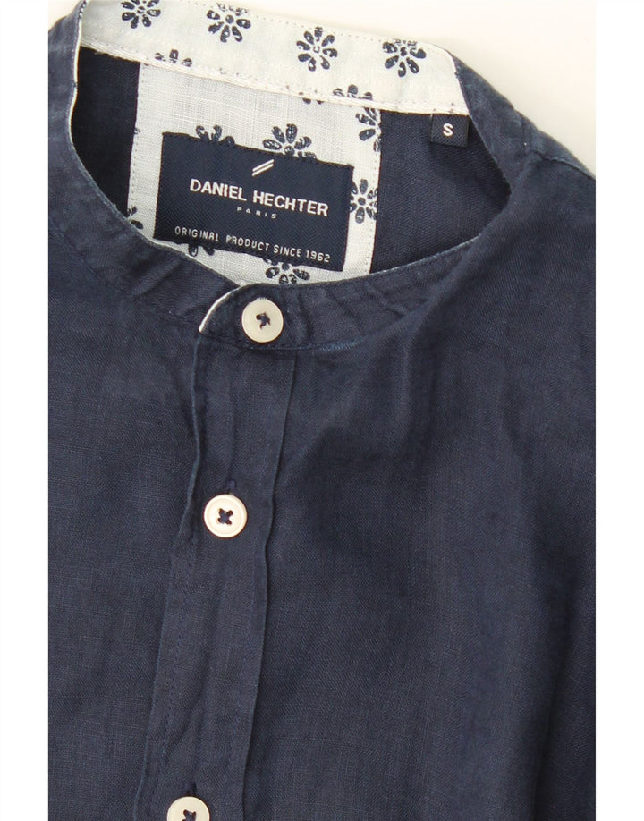 DANIEL HECHTER Mens Shirt Small Navy Blue Linen Vintage Daniel Hechter and Second-Hand Daniel Hechter from Messina Hembry 