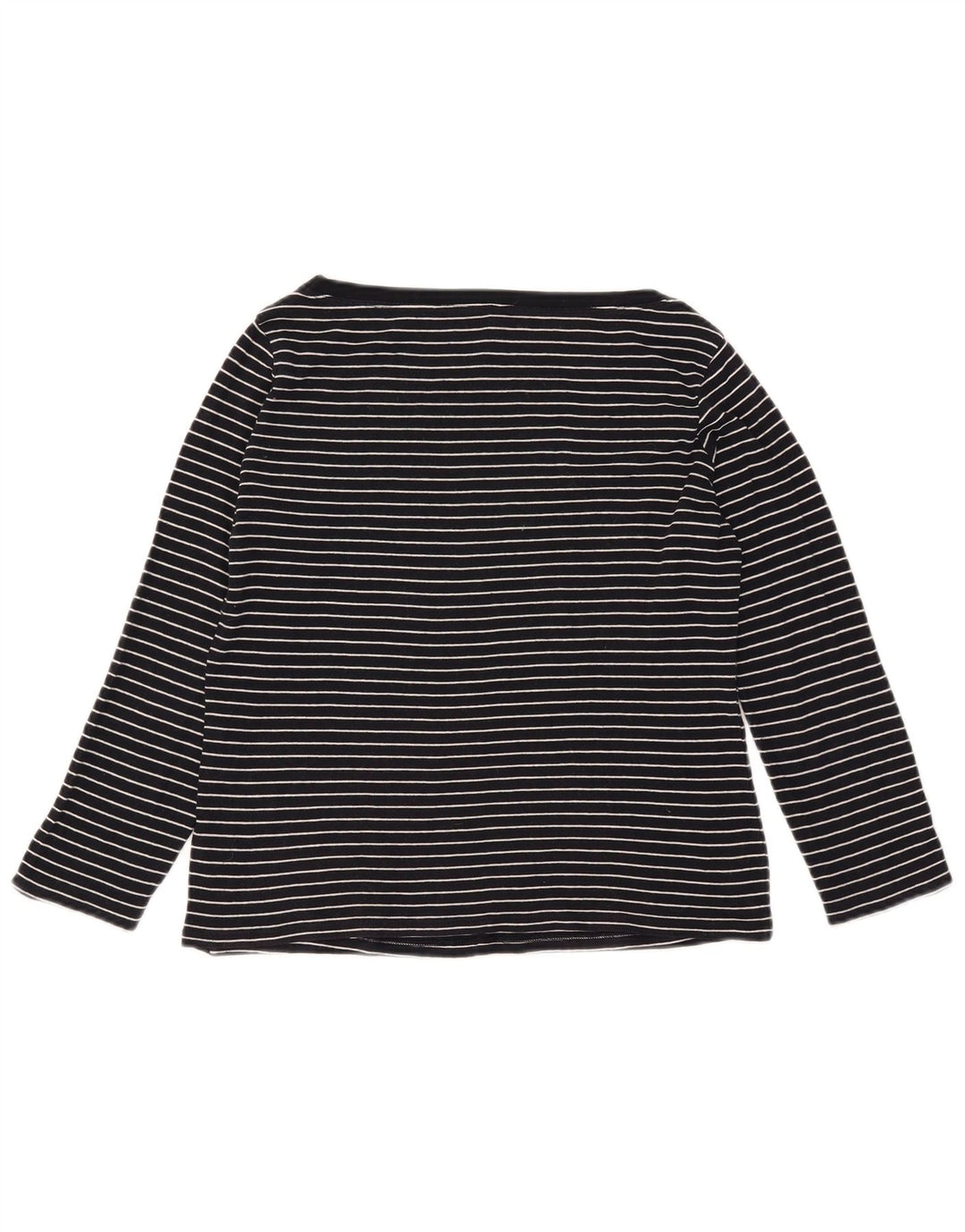 Marks & Spencer Haut à manches longues pour femme UK 16 Large Bleu marine à fines rayures