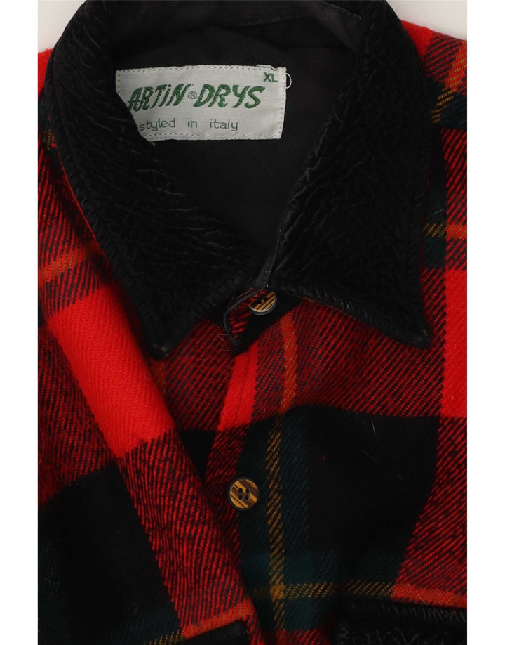 chemise en flanelle homme vintage XL Red Check