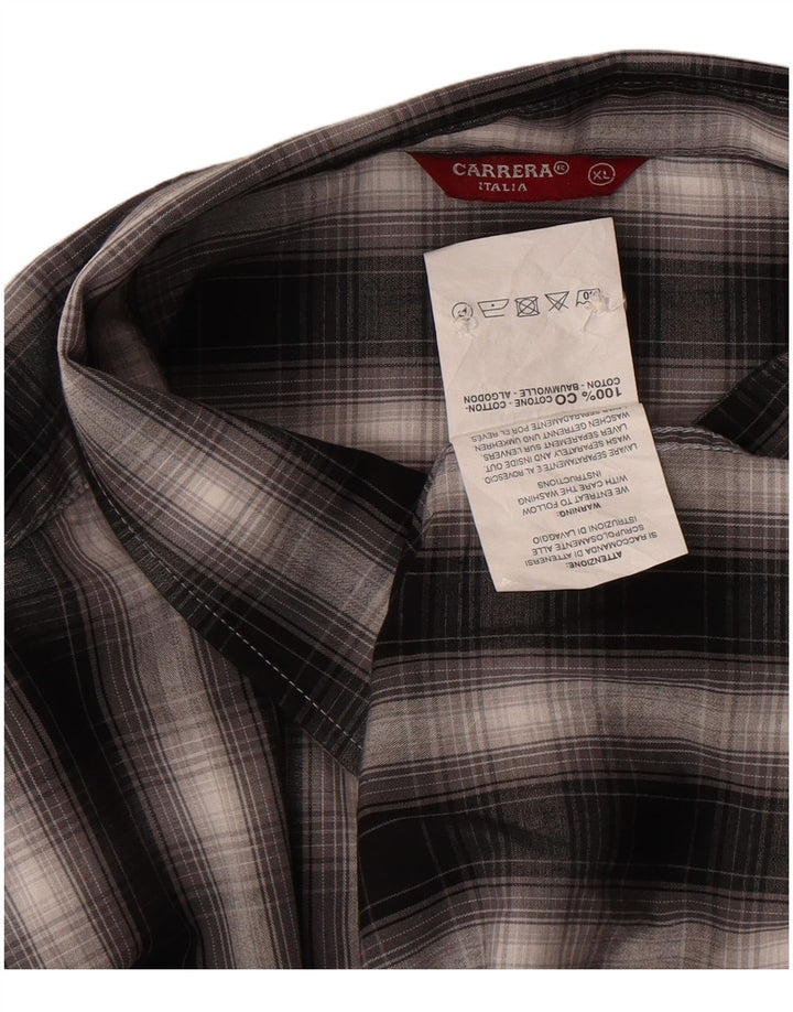 Carrera Chemise Flanelle XL Noir Carreaux Coton Homme