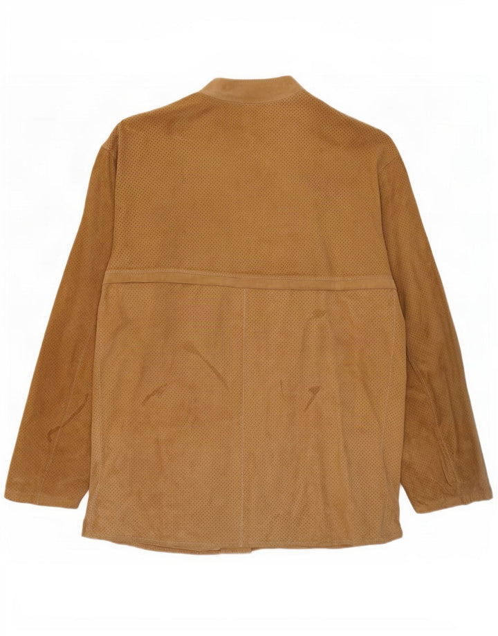 veste en daim homme vintage UK 34 XS Beige