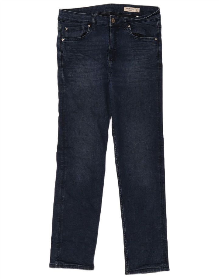 Marks & Spencer Jean droit pour femme UK 12 Medium W30 L28 Bleu marine