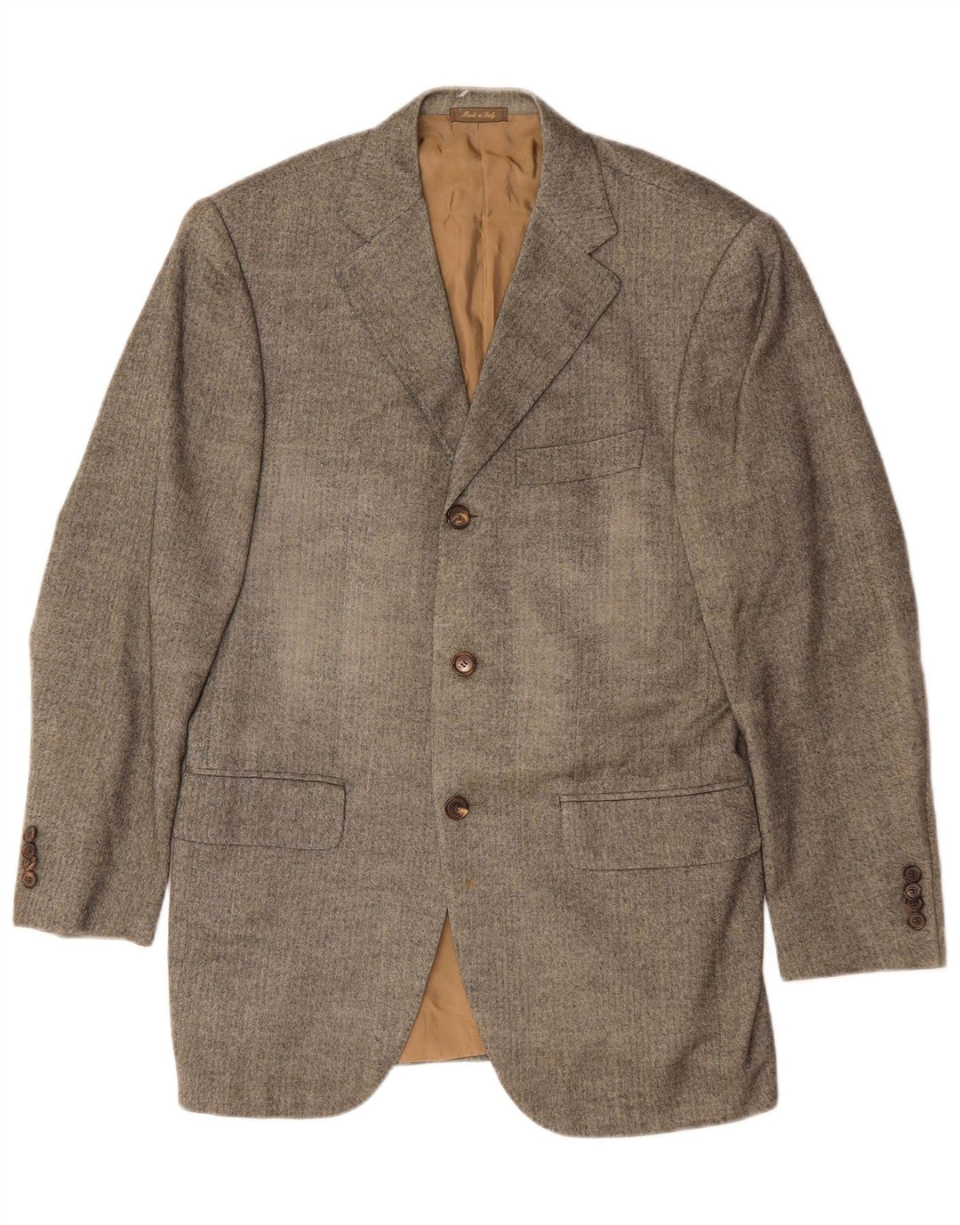 Hugo Boss Veste blazer à 3 boutons pour homme EU 46 Petite soie à chevrons verte