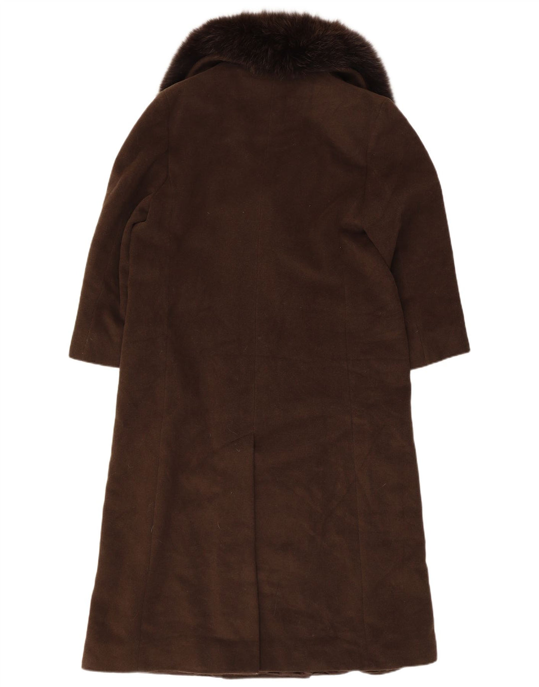 Marella Manteau surdimensionné pour femme UK 10 Petite laine vierge marron