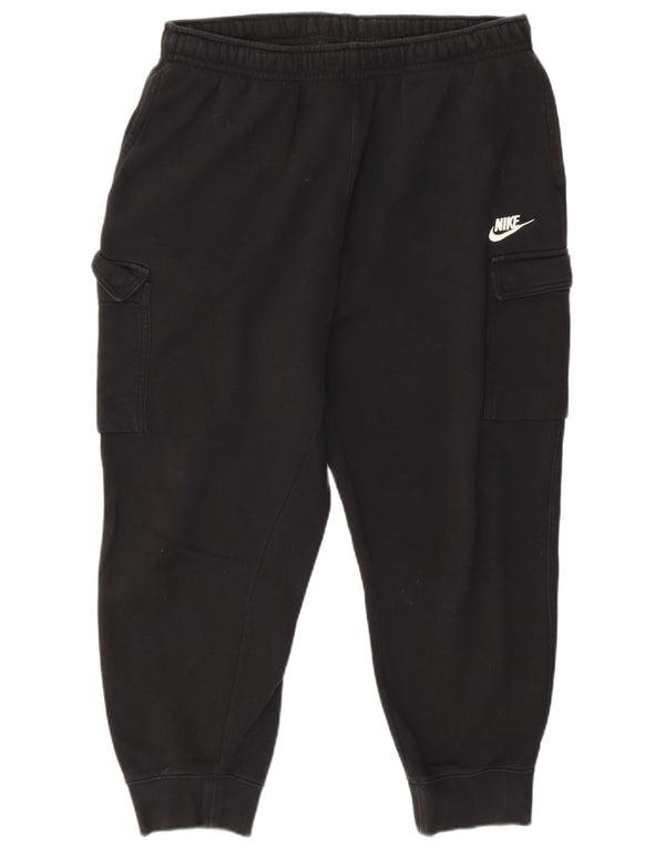 Nike Pantalon de survêtement court cargo pour homme en coton noir Taille L