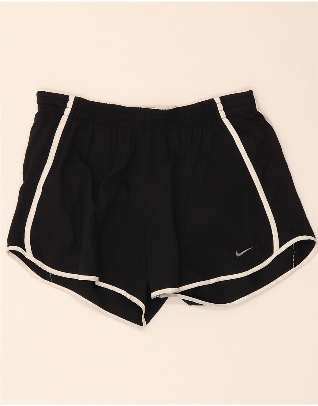 NIKE Short de sport Dri Fit pour femme UK 12/14 Polyester noir moyen