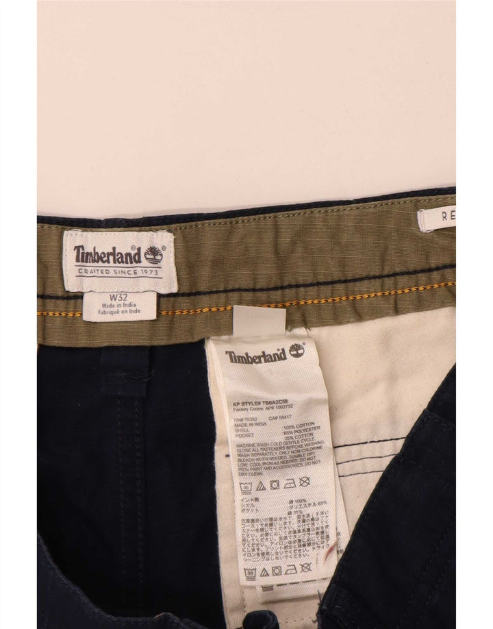 Timberland Short Cargo W32 Homme Bleu Marine Moyen Coton