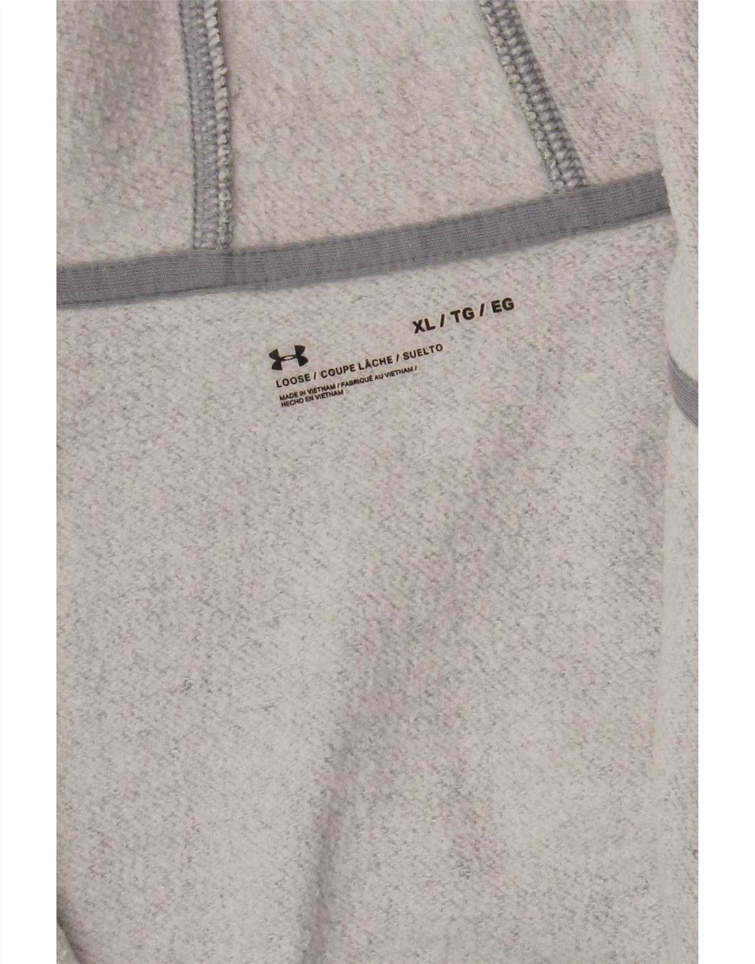 Under Armour Sweat à capuche zippé XL gris moucheté pour homme