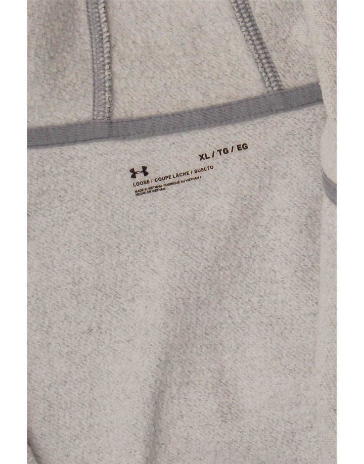 Under Armour Sweat à capuche zippé XL gris moucheté pour homme