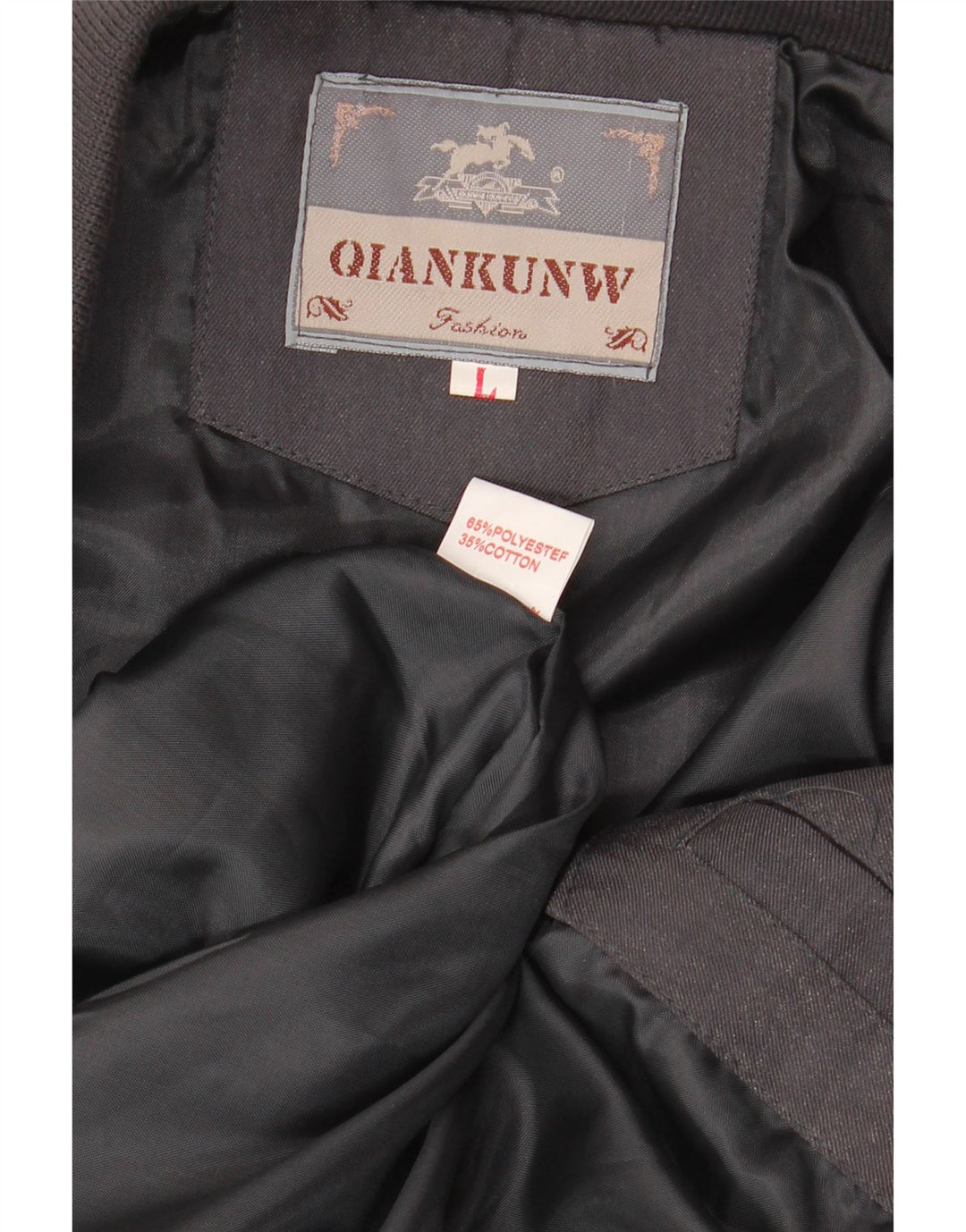 VINTAGE Veste Bomber Homme UK 40 Grand Noir Colourblock Polyester