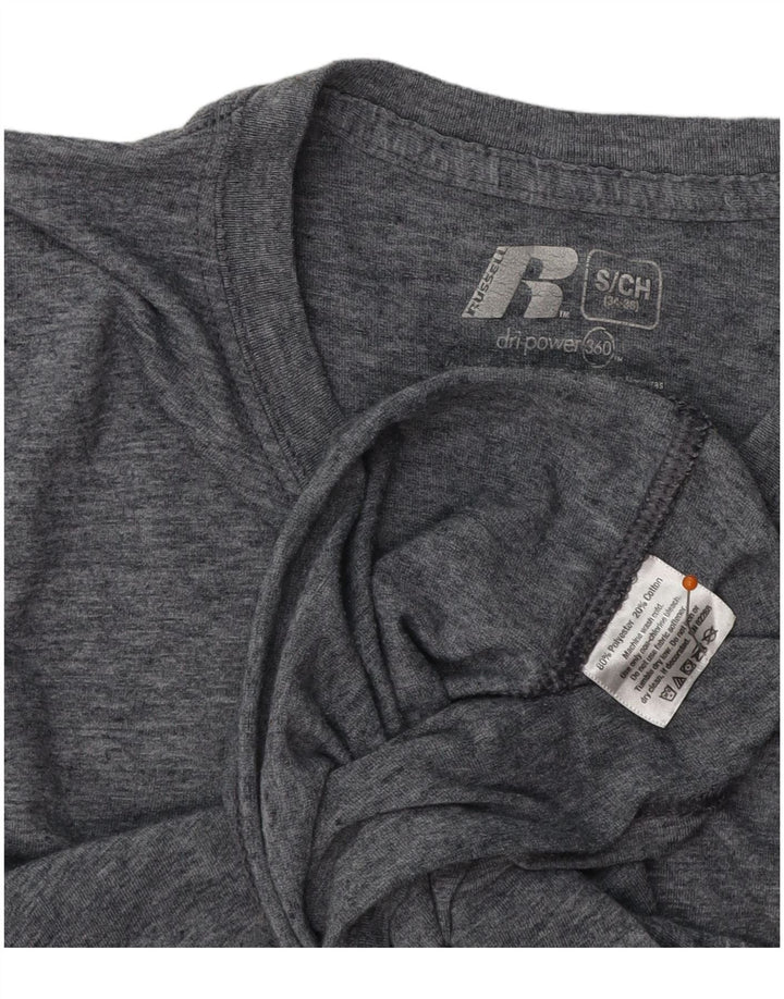 RUSSELL ATHLETIC T-Shirt Homme Haut UK 34/36 Petit Gris Polyester