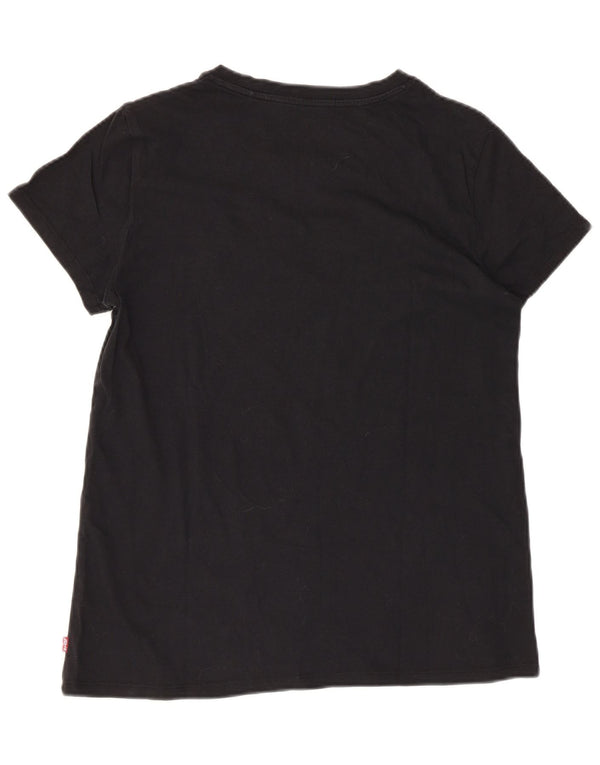 Levi's T-Shirt Graphique Femme UK 10 Small Noir