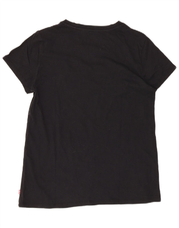 Levi's T-Shirt Graphique Femme UK 10 Small Noir
