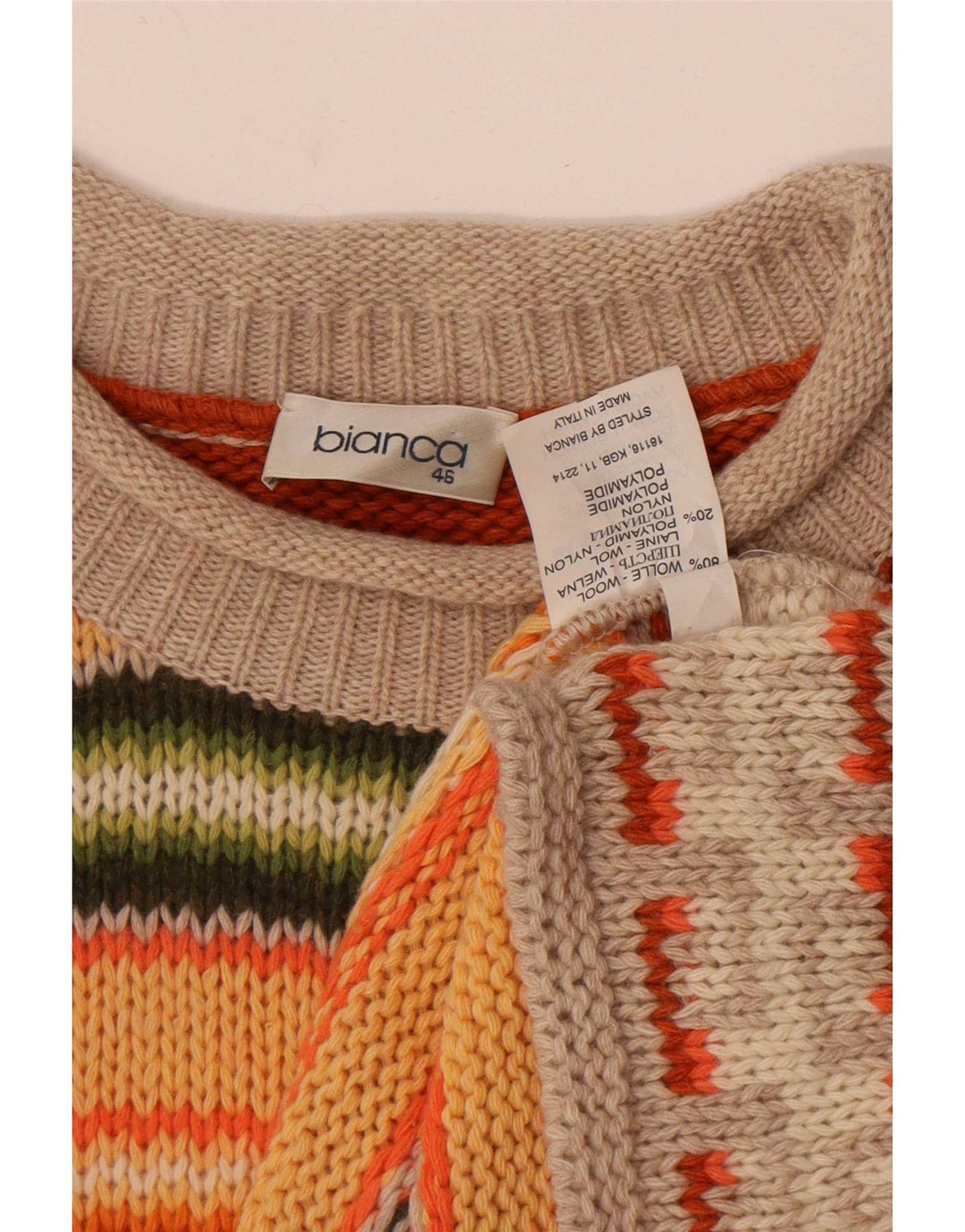Bianca Pull col roulé pour femme IT 46 Large Multicolore
