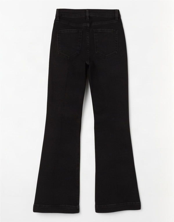 Marks & Spencer Jean évasé pour femme UK 8 Small W26 L31 Noir