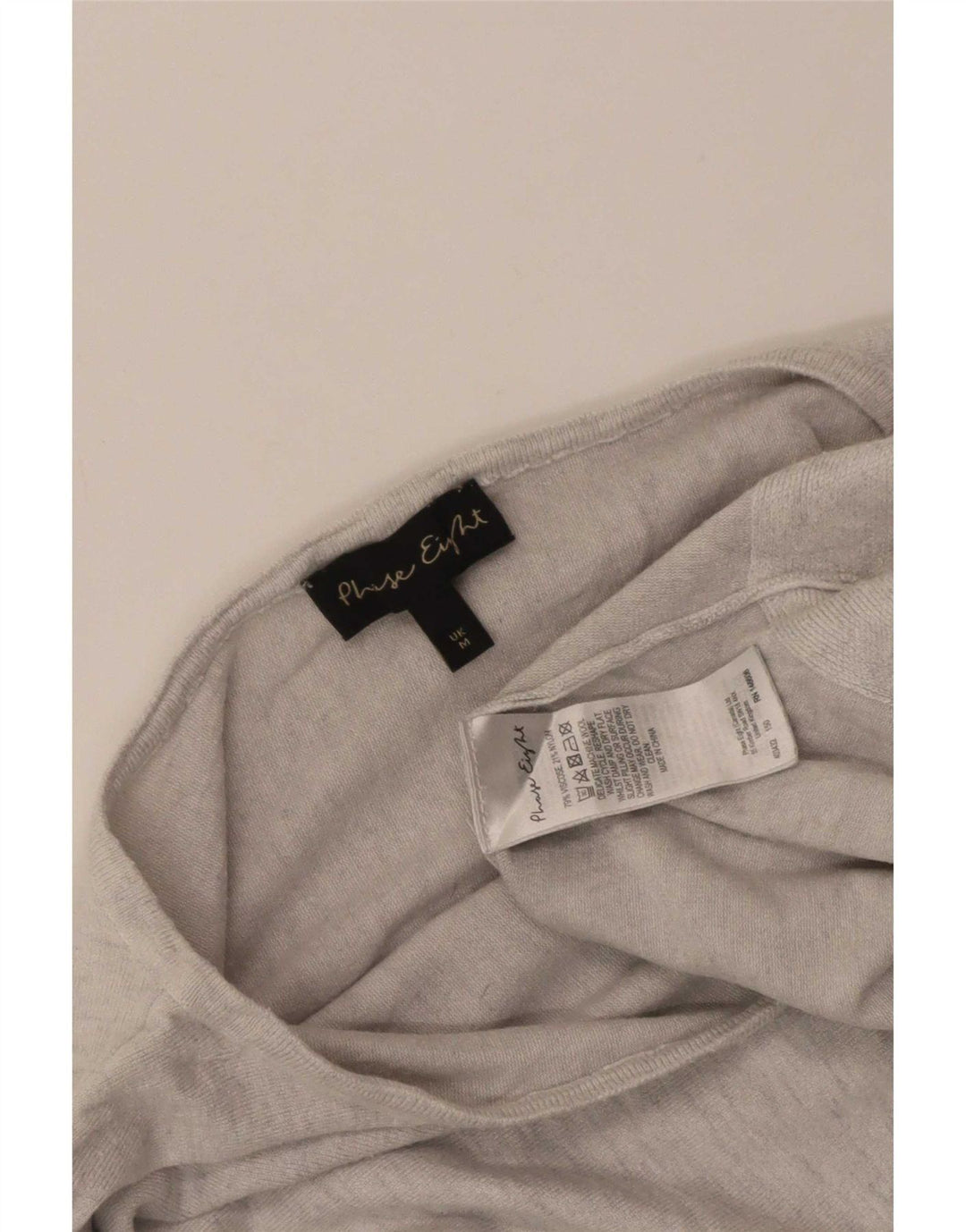Phase Eight Femmes Batwing Crop Top Manches 3/4 UK 14 Gris Moyen Moucheté