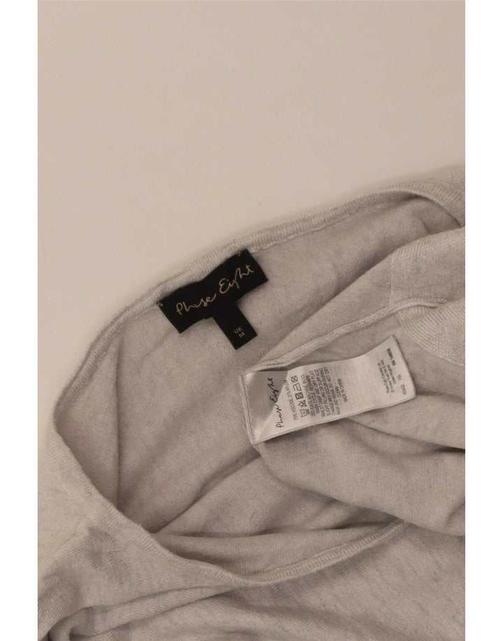 Phase Eight Femmes Batwing Crop Top Manches 3/4 UK 14 Gris Moyen Moucheté