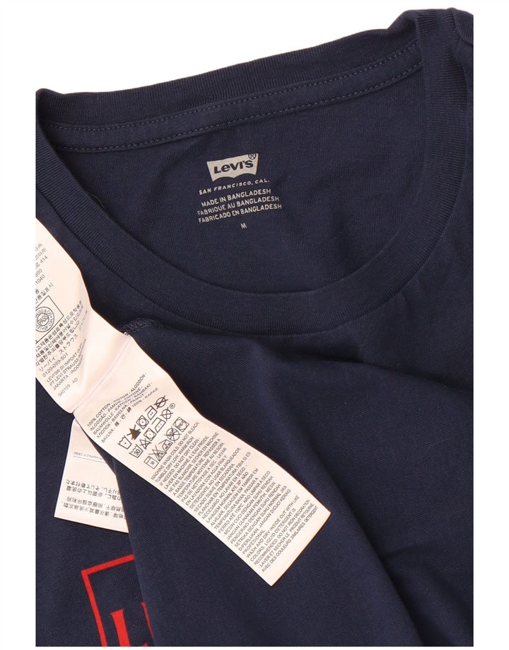Levi's T-Shirt Graphique Homme Bleu Marine Moyen Coton