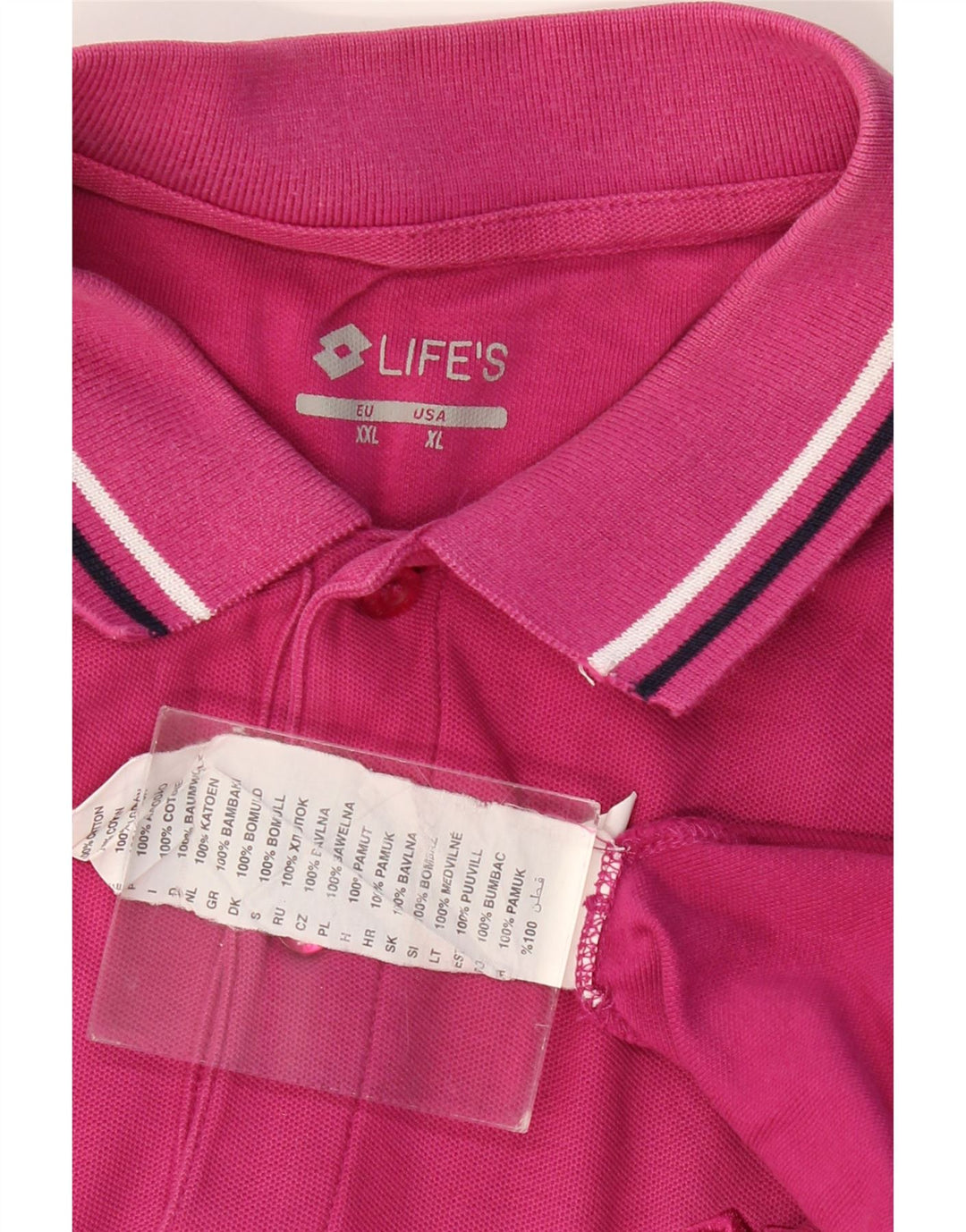LOTTO Polo Homme XL Rose Coton