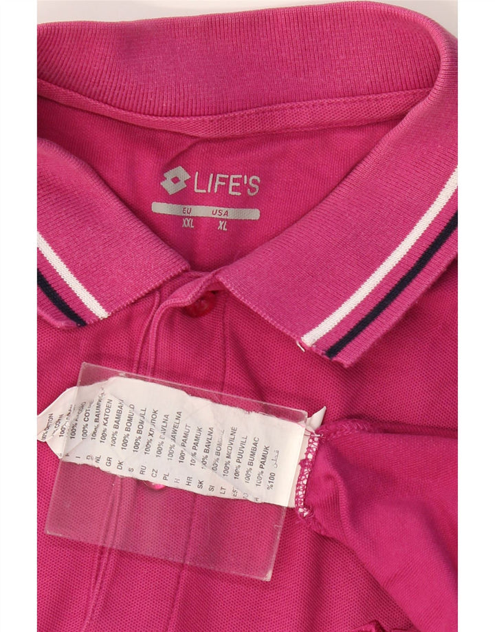 LOTTO Polo Homme XL Rose Coton