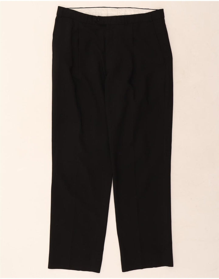 Marks & Spencer Pantalon de costume pour homme W36 L31 Noir Polyester