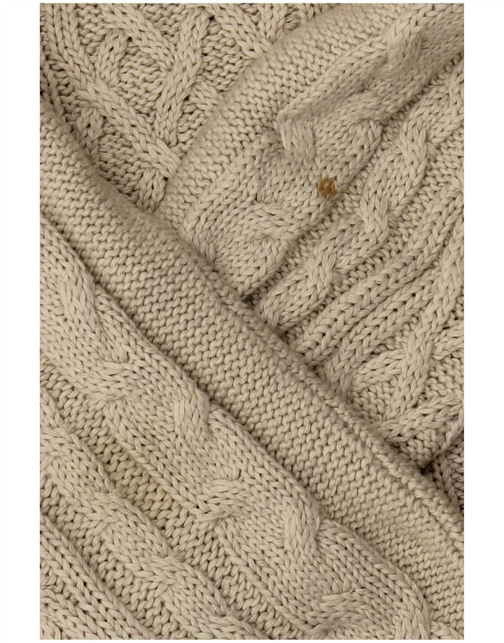 Zara Pull col bateau pour homme en coton beige Large