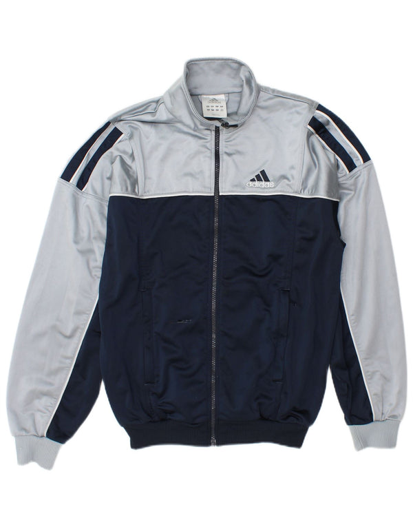 Adidas Veste de survêtement pour homme UK 32/34 XS Bleu Colorblock Polyester