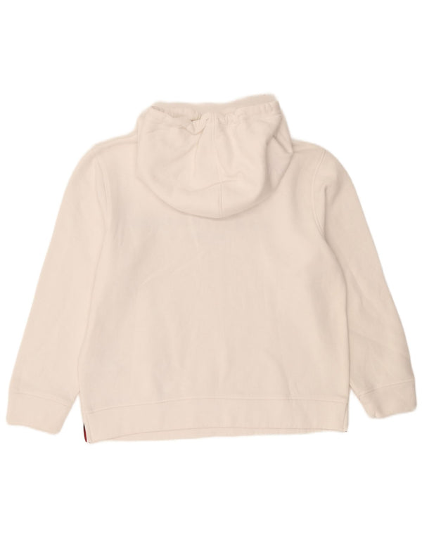 Tommy Hilfiger Pull à capuche surdimensionné graphique pour femme UK 10 Petit Blanc