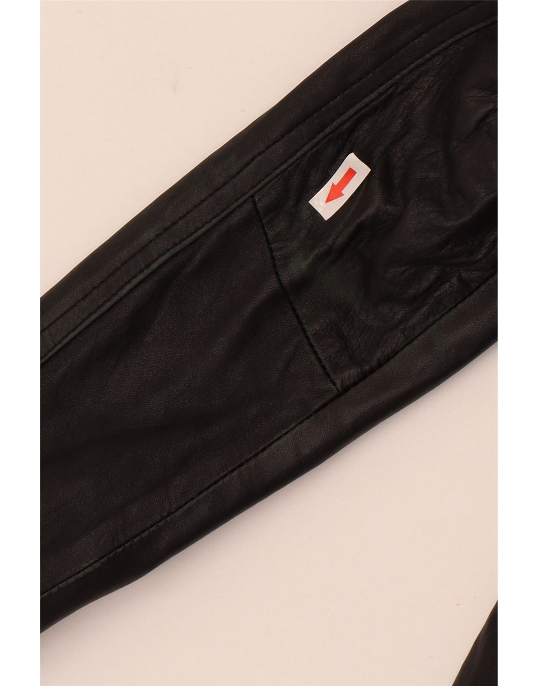 Astrid & Viola Veste en cuir crop pour femme UK 8 Petit cuir noir