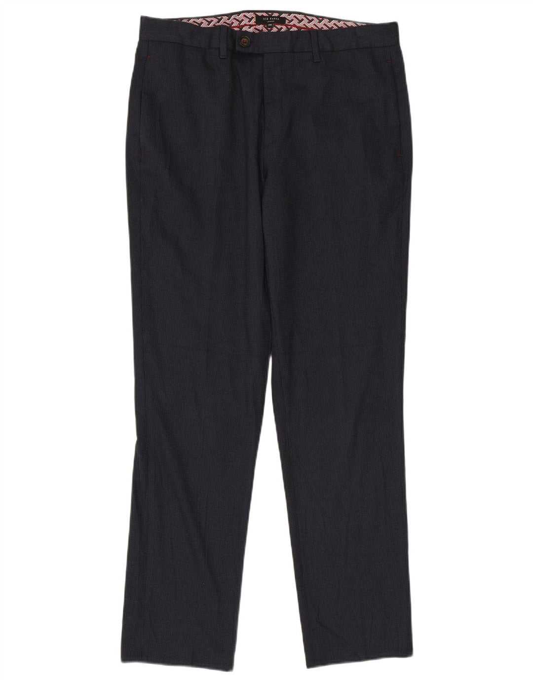 Ted Baker Pantalon de Costume Droit London Homme W34 L31 Bleu Marine Polyester
