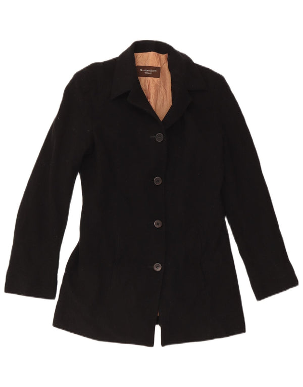 Massimo Dutti Veste Blazer 4 Boutons Femme EU 38 Petite Laine Noire