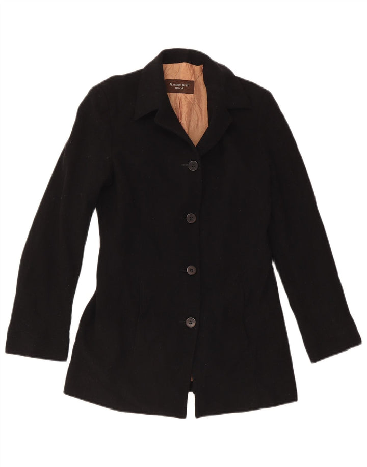 Massimo Dutti Veste Blazer 4 Boutons Femme EU 38 Petite Laine Noire